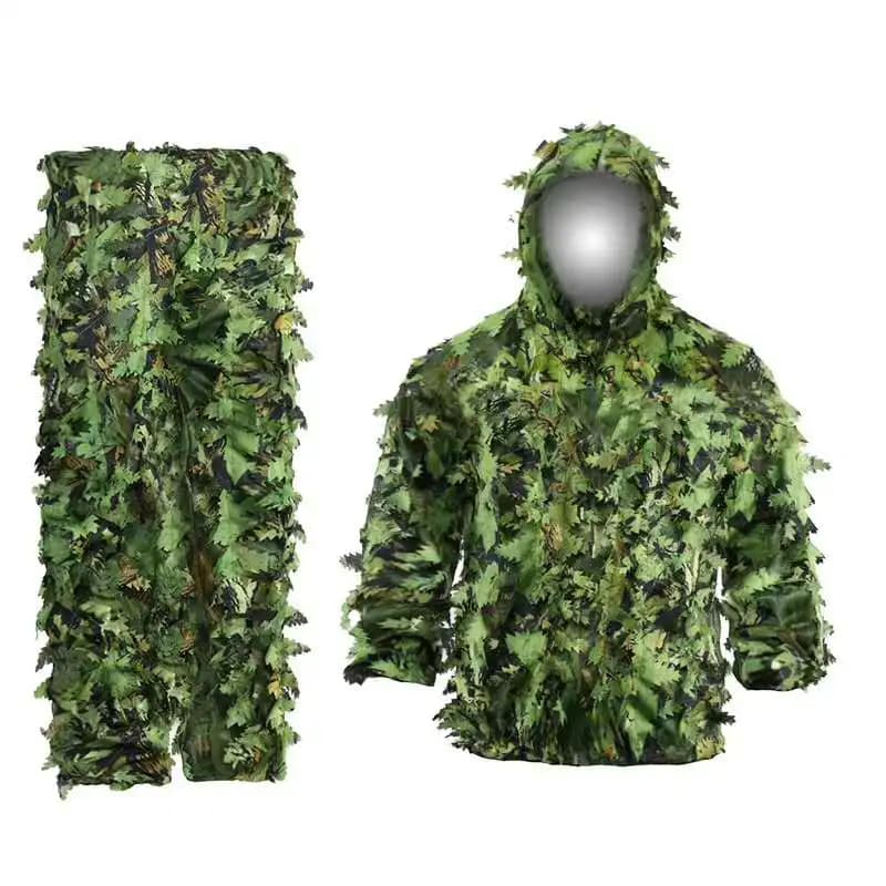 Combinaison de chasse 3D à dentelles de printemps, costume de camSolomon, feuilles vertes, terre de calcul trempée mesurillie, camouflage universel