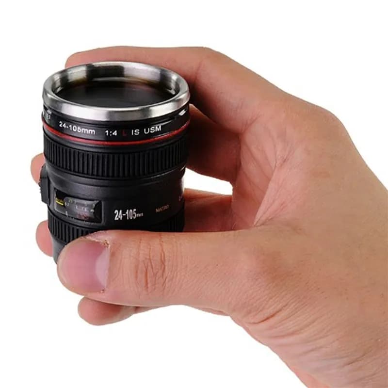 Tasses à objectif de caméra 50ml, tasses en ABS + émulation en acier inoxydable, appareil photo, bouteille d'eau, de Whisky, de vin, pour Camping en plein air