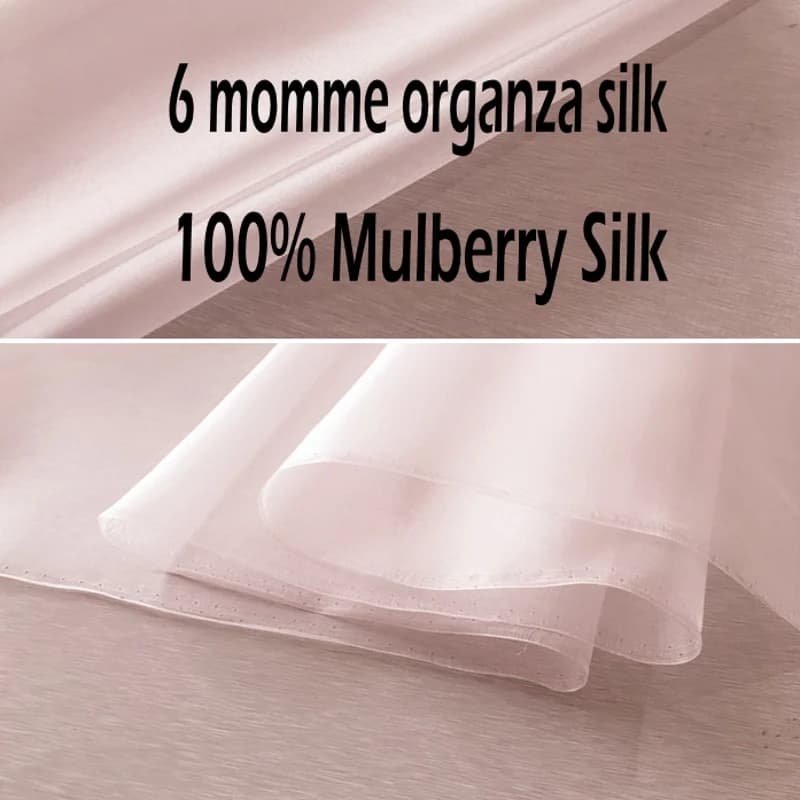Tissu rigide en organza de couleur unie, Mulberry Inj6 Momme, largeur de 100% cm au mètre, 140cm, 1 m, CC008