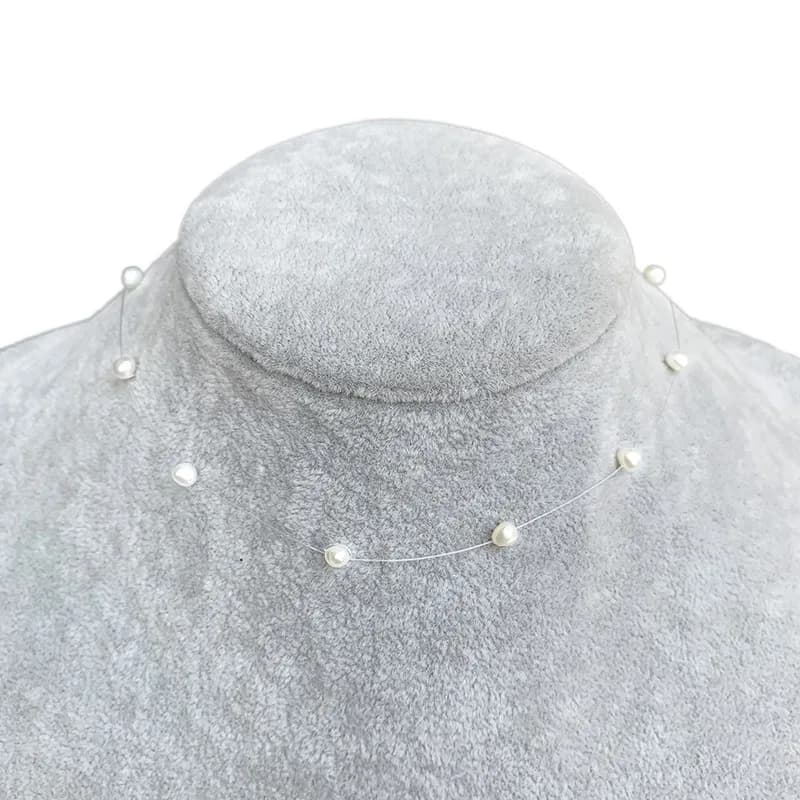 Collier en argent regardé 925 véritable pour femme, tour de cou en perles d'eau douce naturelles, bijoux de haute qualité, cadeau de mode