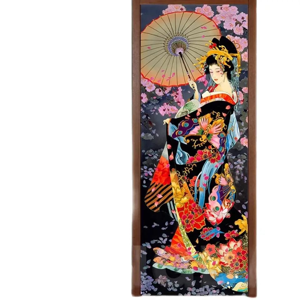 Grand diamant japonais Geisha, peinture en résine, carré ou rond, mosaïque, décoration de maison pour femme, cadeau 2022