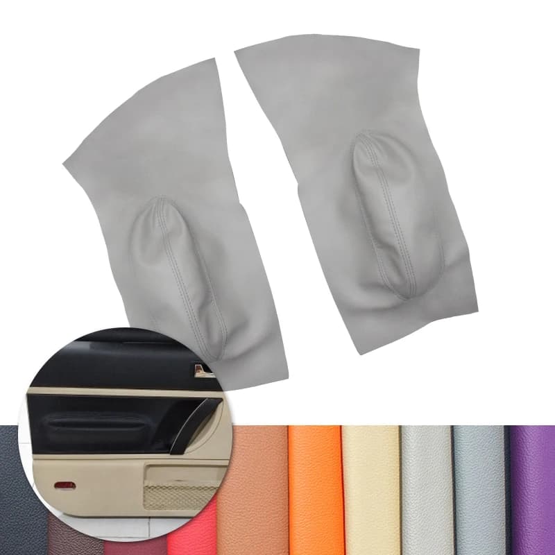 Pour VW Beetle 1998 1999 2000 2001 2002 - 2010 intérieur de voiture avant 2 portes accoudoir panneau couverture microfibre cuir décor couleur gris