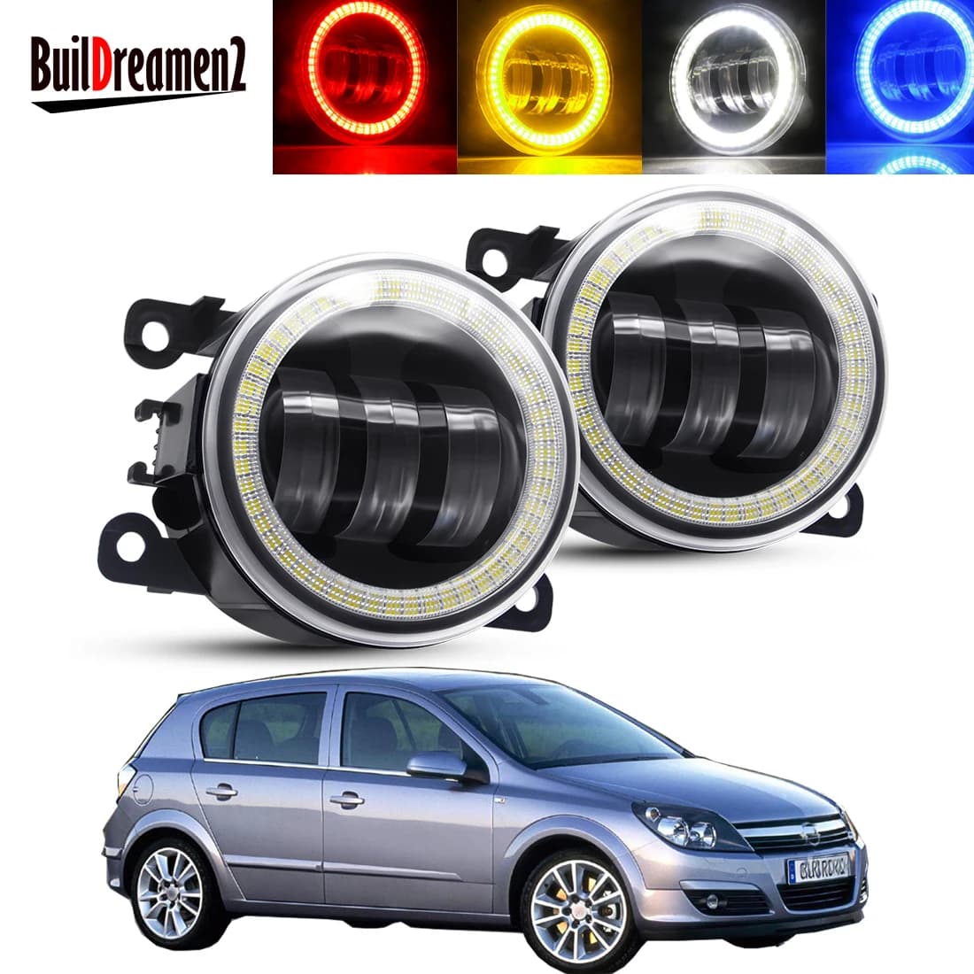 Ensemble de phares antibrouillard Angel Eye pour voiture Opel Astra G H 1998-2010, phare antibrouillard LED, feux diurnes, DRL, 30W, 6000LM, 12V, 2 pièces