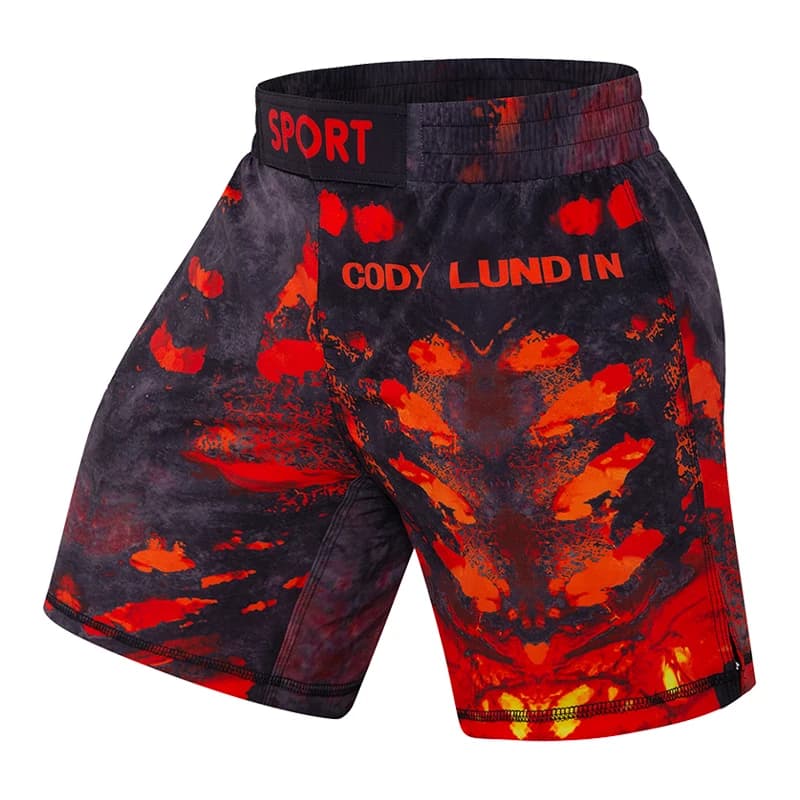 Cody Lundin-Short MMA Imprimé Sublimé, Short Muay Thai, Taille artificiel astique, Masculin, Boxing, Gastronomie Personnalisée, Vente en Gros