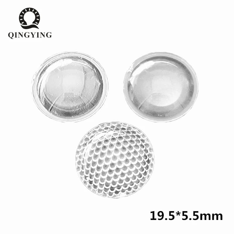 10 pièces-50pcs lentille optique LED PMMA 19.5mm 20mm lentilles à condensateur acrylique plano convexe pour Zoom lampe de poche LED lampe frontale de vélo