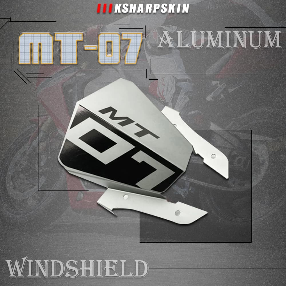 Mtorcycle pour Yamaha MT-07 2013-2015 mt07 MT 07 2013 2014 2015 pare-brise de moto en aluminium pare-brise de personnalité