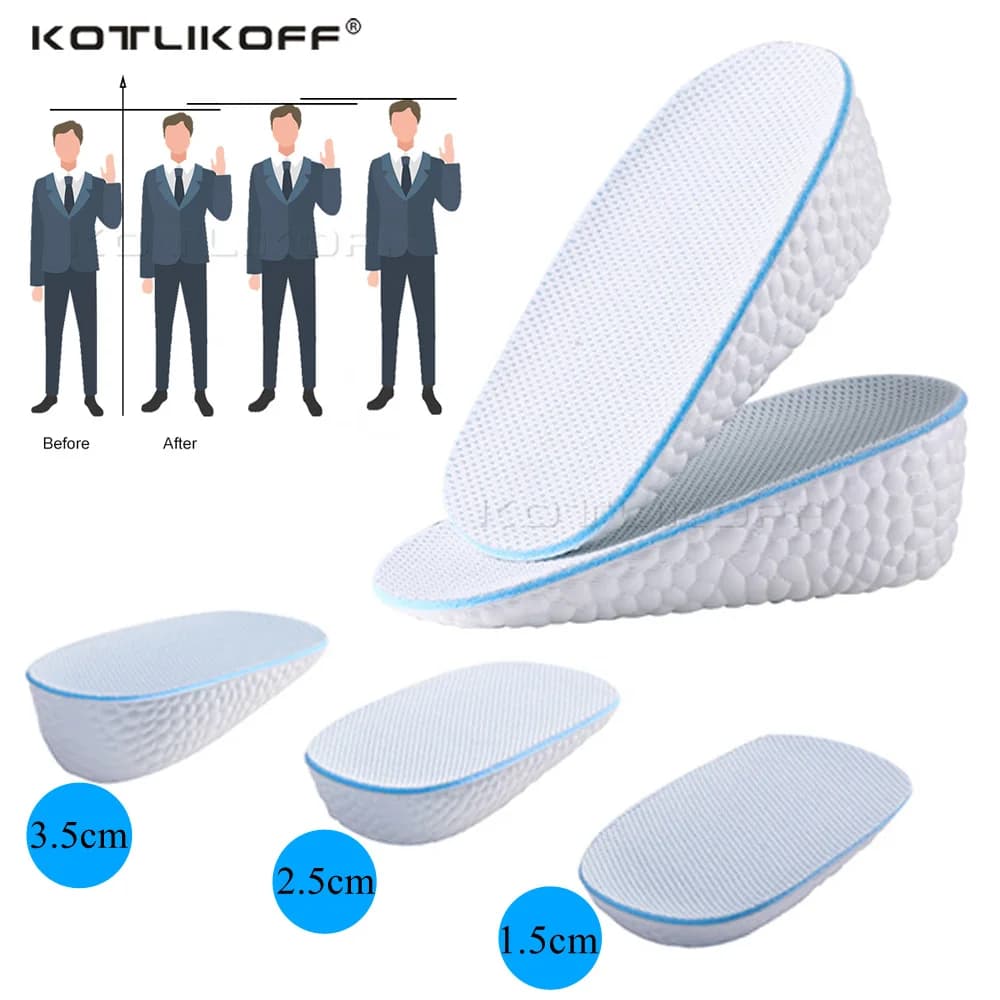 Semelles intérieures pour chaussures hommes/femmes, 1.5/2.5/3.5 CM, augmentation Invisible de la hauteur, coussin d'air, élévateur