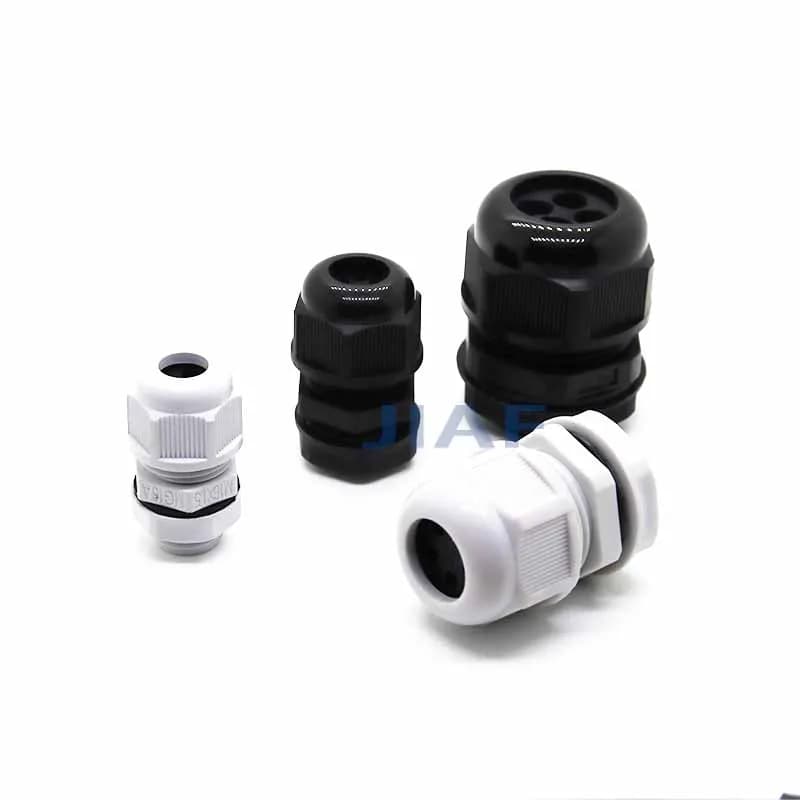 10 pièces plus de trous presse-étoupe en plastique étanche M20 * 1.5 avec trous de remorquage M25 * 1.5 presse-étoupe en Nylon M32 * 1.5 Joint d'étanchéité noir gris M16
