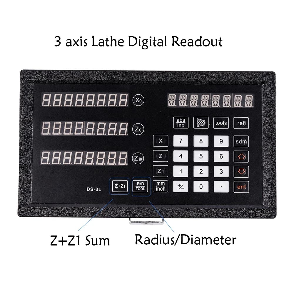 Moniteur de lecture numérique 3 axes Fivetecnc pour tour, compatible avec les encodeurs à règle linéaire SINPO Ditron Easson
