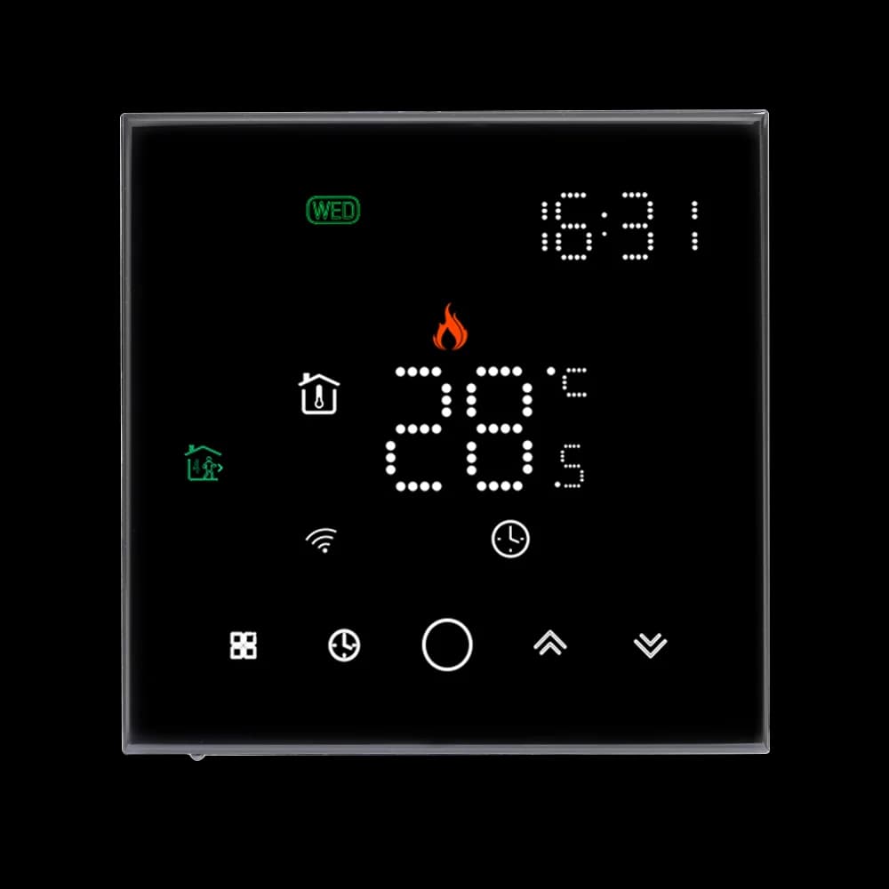 Tuya Andrea WiFi Smart Thermoandre, chauffage au sol électrique, eau, gaz, bomicrophone, température, télécommande pour Google Home, Alexa
