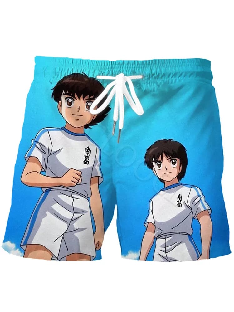 CLOOCL – short de sport pour hommes, ample, imprimé en 3D du dessin animé Captain Tsubasa, pour le Football et les loisirs, unisexe, livraison directe