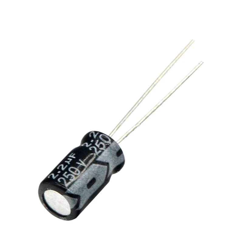 Condensateur électrolytique en aluminium 250V2.2uf 6x12mm 2.2uf250v 250v2.2mf 2.2mf250v 250v2.2MFD 250wv 250vdc 250v 2.2uf 3.3uf 4.7uff