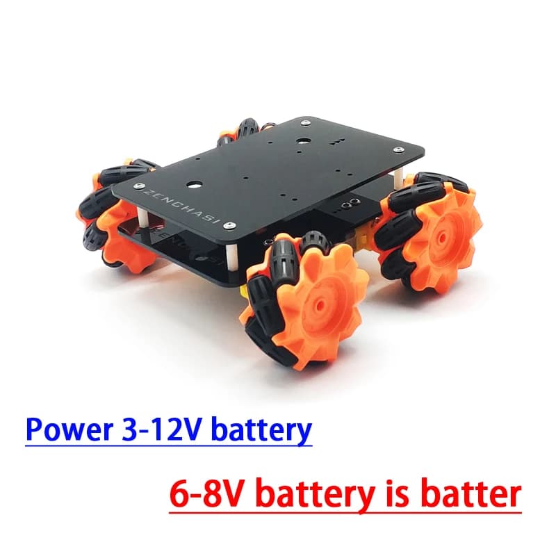 Kit de châssis de voiture Robot omnidirectionnel avec 4 pièces, moteur TT pour Arduino Raspberry Pi, nouvelle mise à niveau Mecanum