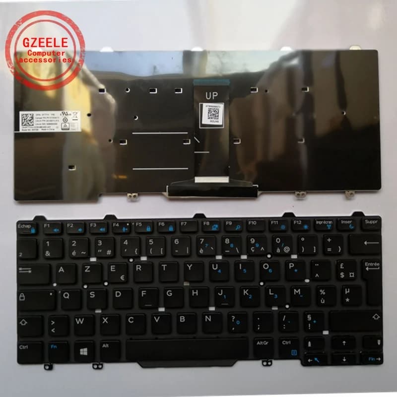 Clavier d'ordinateur portable français FR pour Dell Latitude 5480, E5450, E5470, E7450, E7470, 0D19TR, PK1313D4B05, PK1313D4B00, SN7230BL