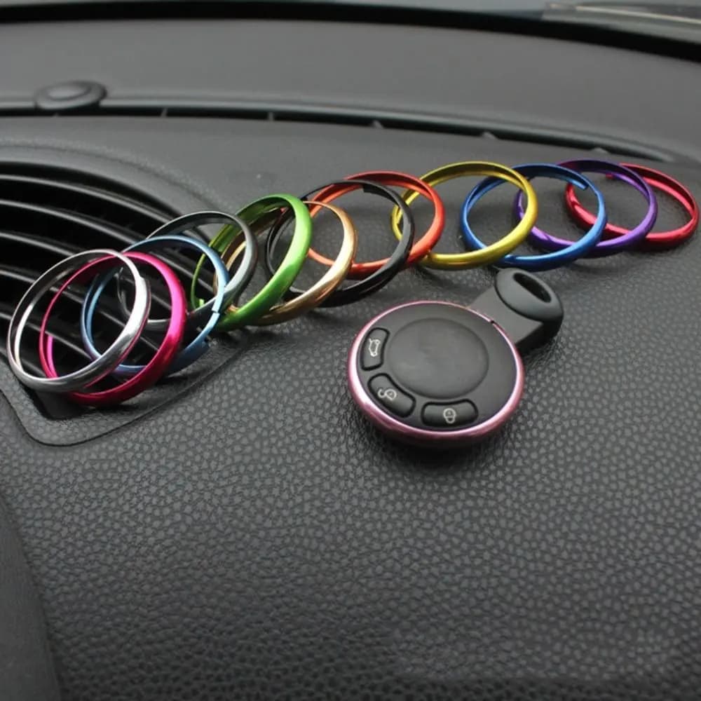 Anneau de protection de clé en alliage d'aluminium, garniture de couvercle de clé, coque de clé pour BMW Mini Cooper Wlman Countryman, accessoire de voiture