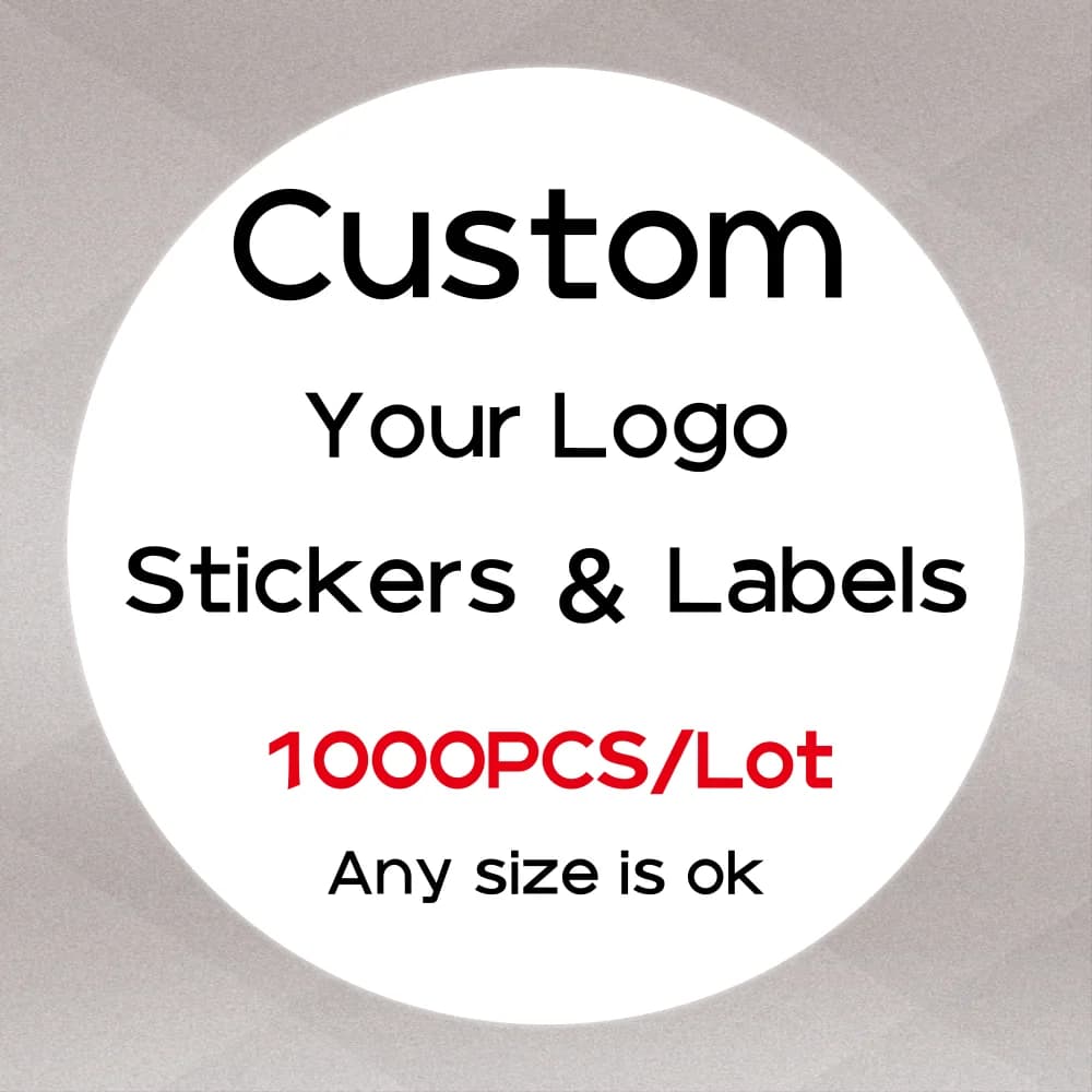 1000 pièces autocollants personnalisés personnaliser Logo étiquette autocollant autocollants personnalisés étiquettes d'emballage concevoir votre propre autocollant