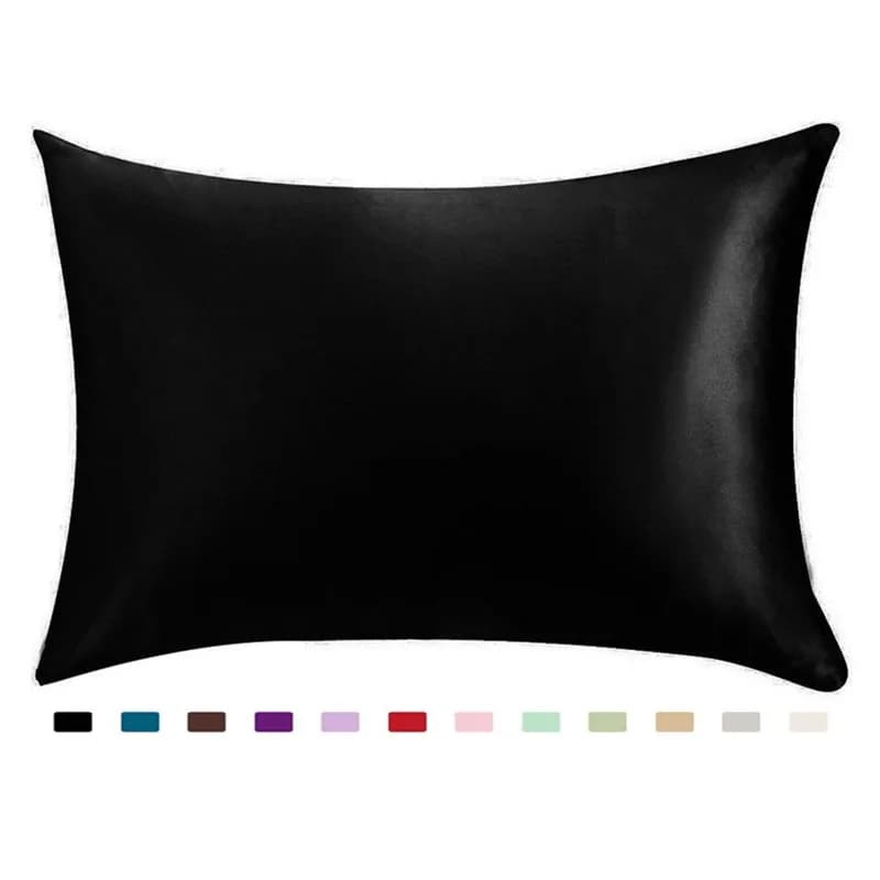 Taie d'oreiller en Satin 100% soyeux, beauté des cheveux, reine Standard, 1 pièce