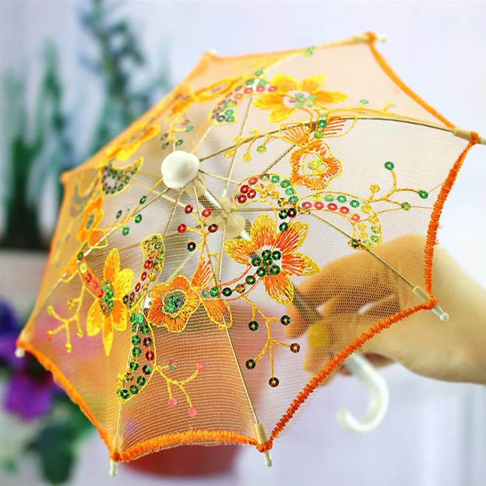 Mini parapluie en dentelle fait main pour bébé, accessoires de poupées, équipement de pluie, Butter Life, 150, 18 pouces, nouveau style, BJD, 1/3, 1/4