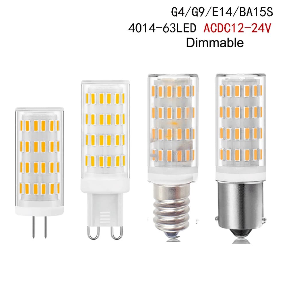 Mini lampe LED G4 G9 E14 BA15S BA15D à intensité variable, ampoule 5W AC DC 12V 24V, bougies de remplacement 35W halogène pour projecteur de lustre
