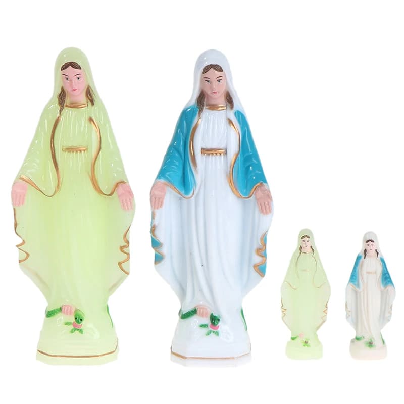 Statue de la Vierge Marie Catholique, Figurine Faite à la Main, Cadeau Religieux de Noël, Ornements Décoratifs de Bureau pour la Maison