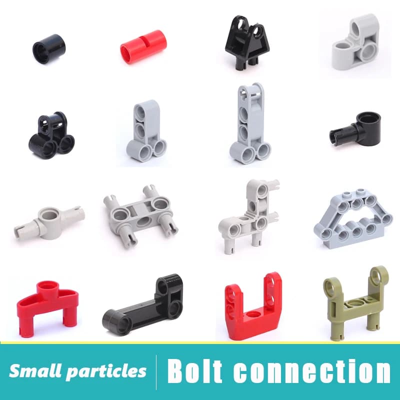 Connecteurs d'appellation et de broche de haute technologie, connexion boulonnée, blocs de construction de bricolage, accessoires, briques, jouets compatibles avec d'autres pièces, MOC