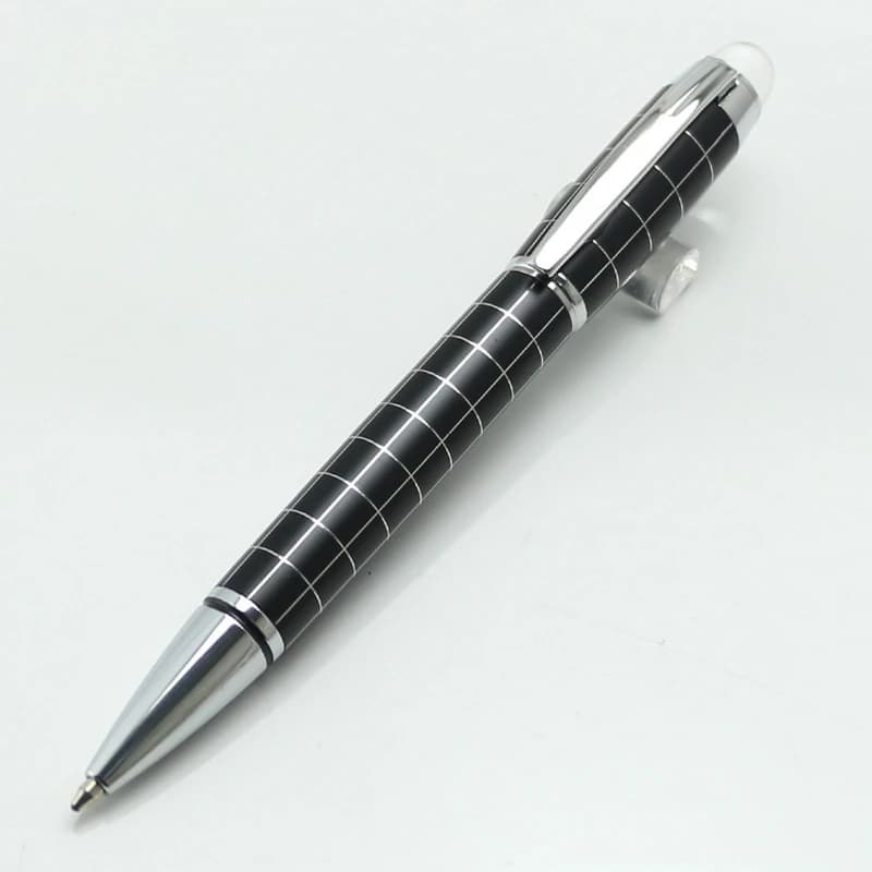 Baoer 79 Rollerball/stylo à bille noir mat argent ligne rotatif couverture en cristal bureau fournitures scolaires écriture