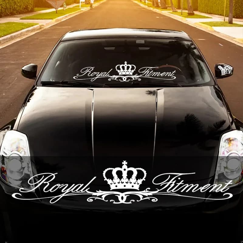 CS40081 # Autocollant en vinyle découpé Royal Fitment pour voiture, décorations automobiles imperméables sur pare-chocs et vitre arrière