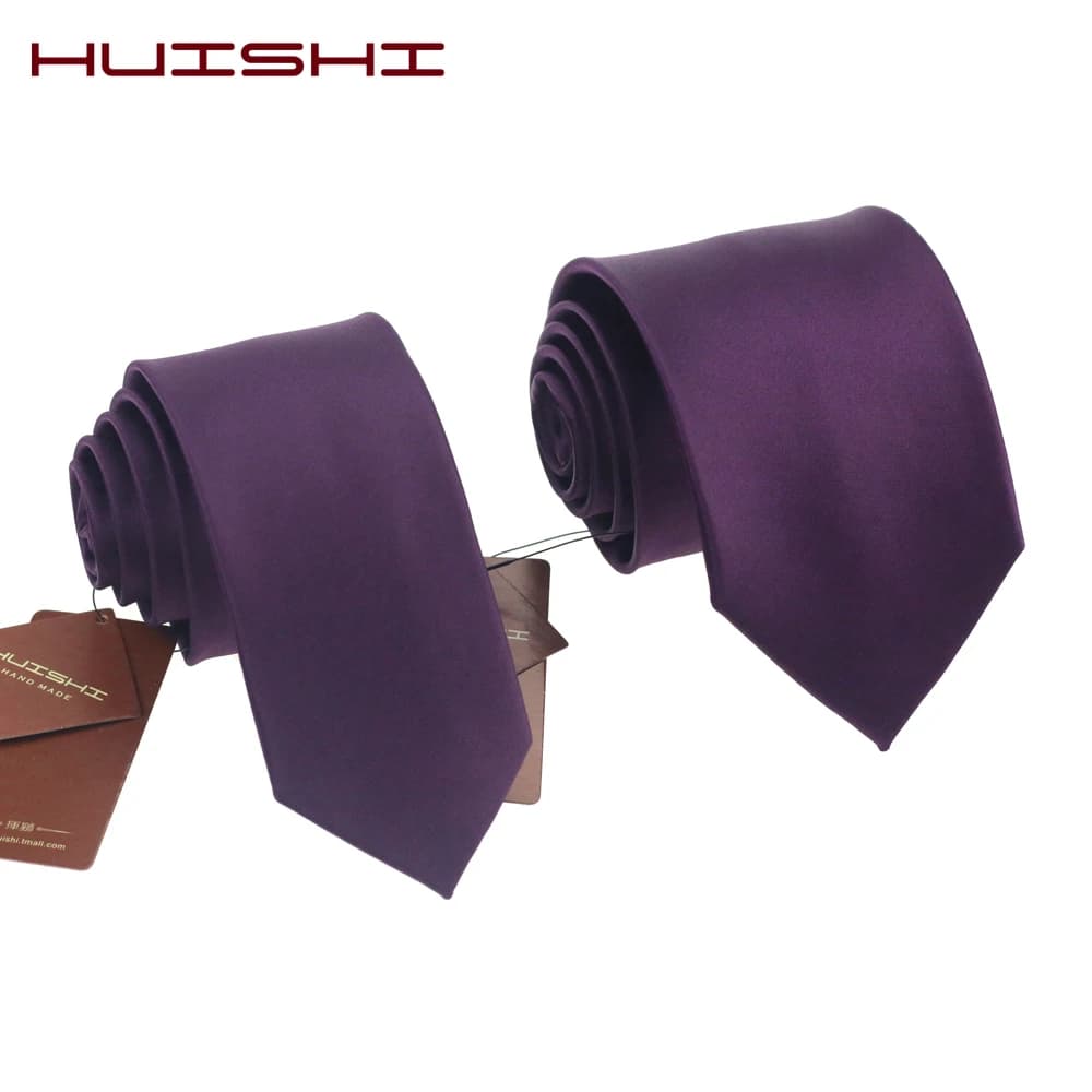 Classique affaires cravate col hommes femmes qualité rayure cravates foulards violet profond imperméable Style britannique hommes cravates couleur
