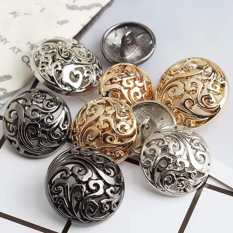 Boutons Vintage en métal doré, 15/20/25mm, pour manteau, matériel de couture, accessoires de couture, boutons pour vêtements, boutons de chemisier à la mode