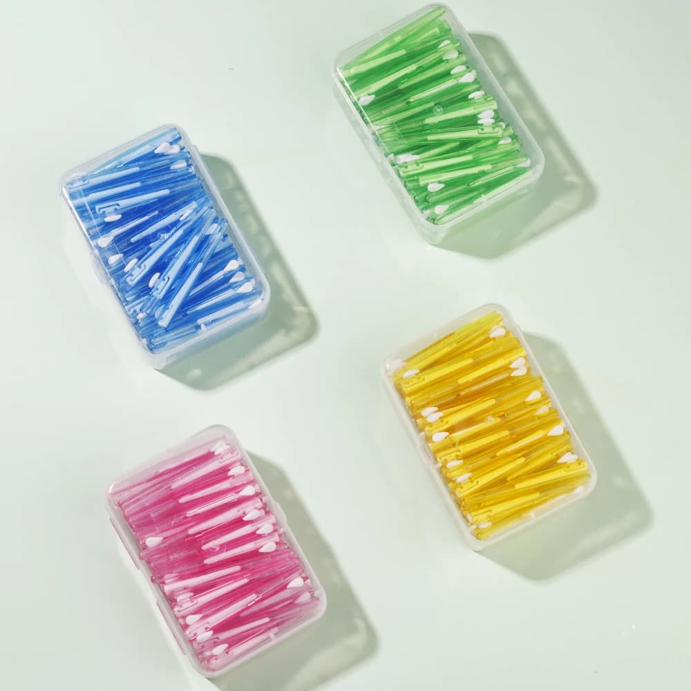 60 pièces/boîte cure-dents brosse Interdentaire dentaire 0.6-1.5Mm nettoyage entre les dents soins bucco-dentaires orthodontique fil dentaire en forme de I