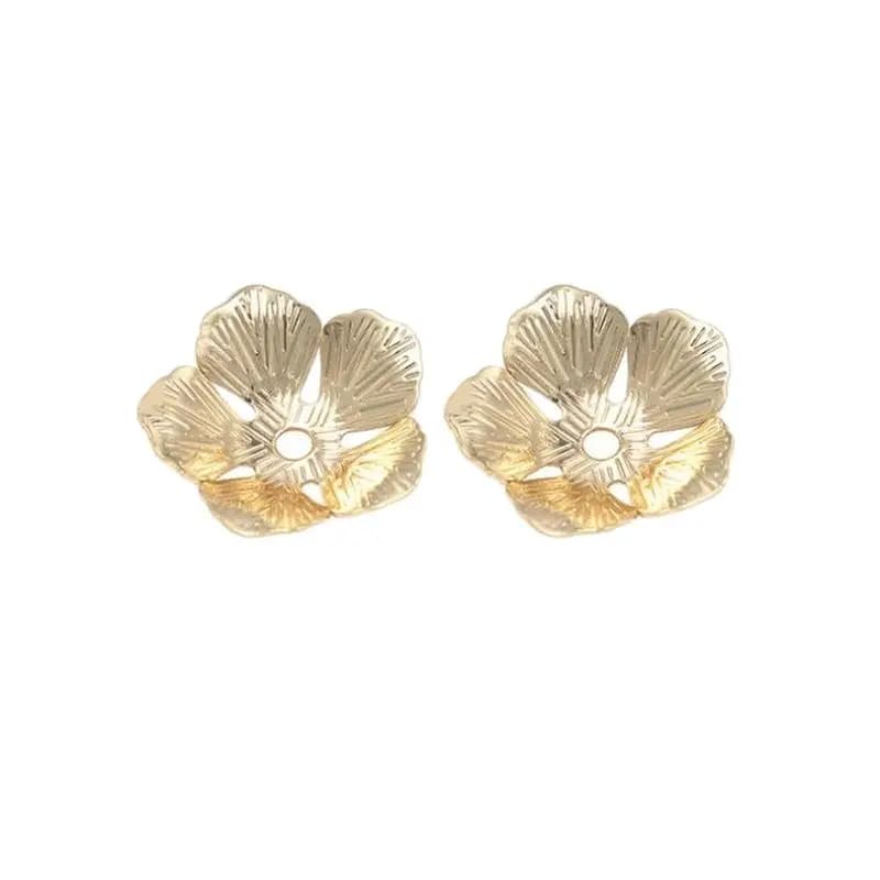 Capuchons de perles en or véritable plaqué 14K, 13mm, pour la fabrication de bijoux, accessoires de bijouterie à faire soi-même