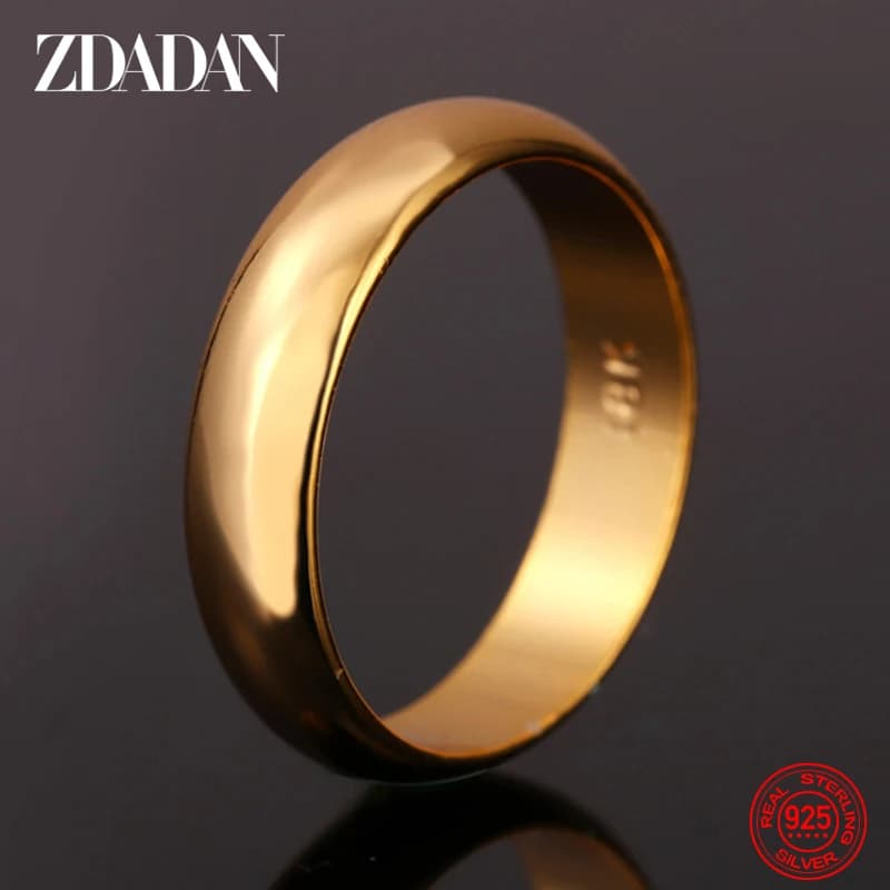 ZDADAN – bague en argent 925 et or 18 carats pour femmes, bijoux de fête à la mode