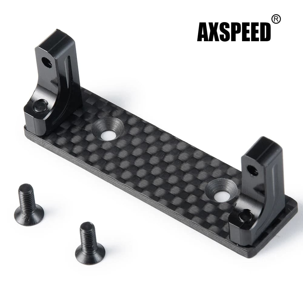 AXSPEED – support de Servo en métal avec jeu de plaques antidérapantes en Fiber de carbone, pour Axial SCX10 Capra Wraith 90048 1/10 RC, pièces de mise à niveau de voiture sur chenilles