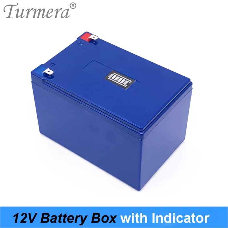 Boîte de rangement de batterie 12V 21ah, avec indicateur de capacité, 28 batteries 18650 pour alimentation ininterrompue, Turmera 12V