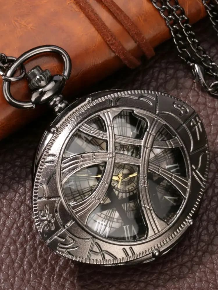 Montre de Poche à Quartz avec Pendentif Creux en Forme d'Œil, Horloge Créative, Rétro, Souvenir, Pull, JO, Fob, Cadeau Antique