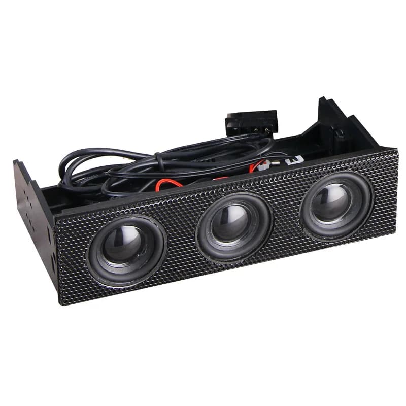 Haut-parleur surround stéréo 5.25 ", panneau avant PC, boîtier d'ordinateur, connexion 9 broches, mini micro intégré, haut-parleurs de musique, canal 2.1