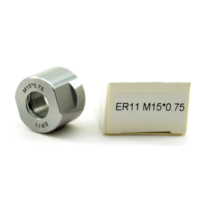 Pince de serrage en acier au carbone pour le travail des métaux, écrou ER 11, allumer es-outils CNC, filetage Stardard, précision 0.75mm, M15 x 0.004mm, 4H