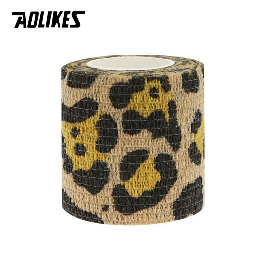 AOLIKES-Ruban adhésif rond pour thérapie médicale, bandage élastique, protège-genou, coloré, imprimé, 4.5m