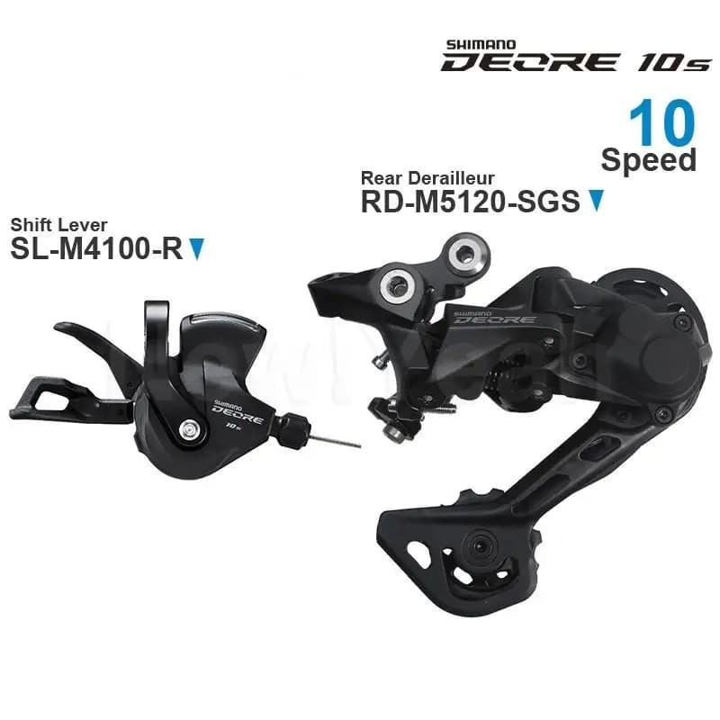 SHIMANO DEORE groupe 10 vitesses comprend le levier de vitesse M4100 SL-M4100-R et le dérailleur arrière M5120 RD-M5120-SGS pièces d'origine