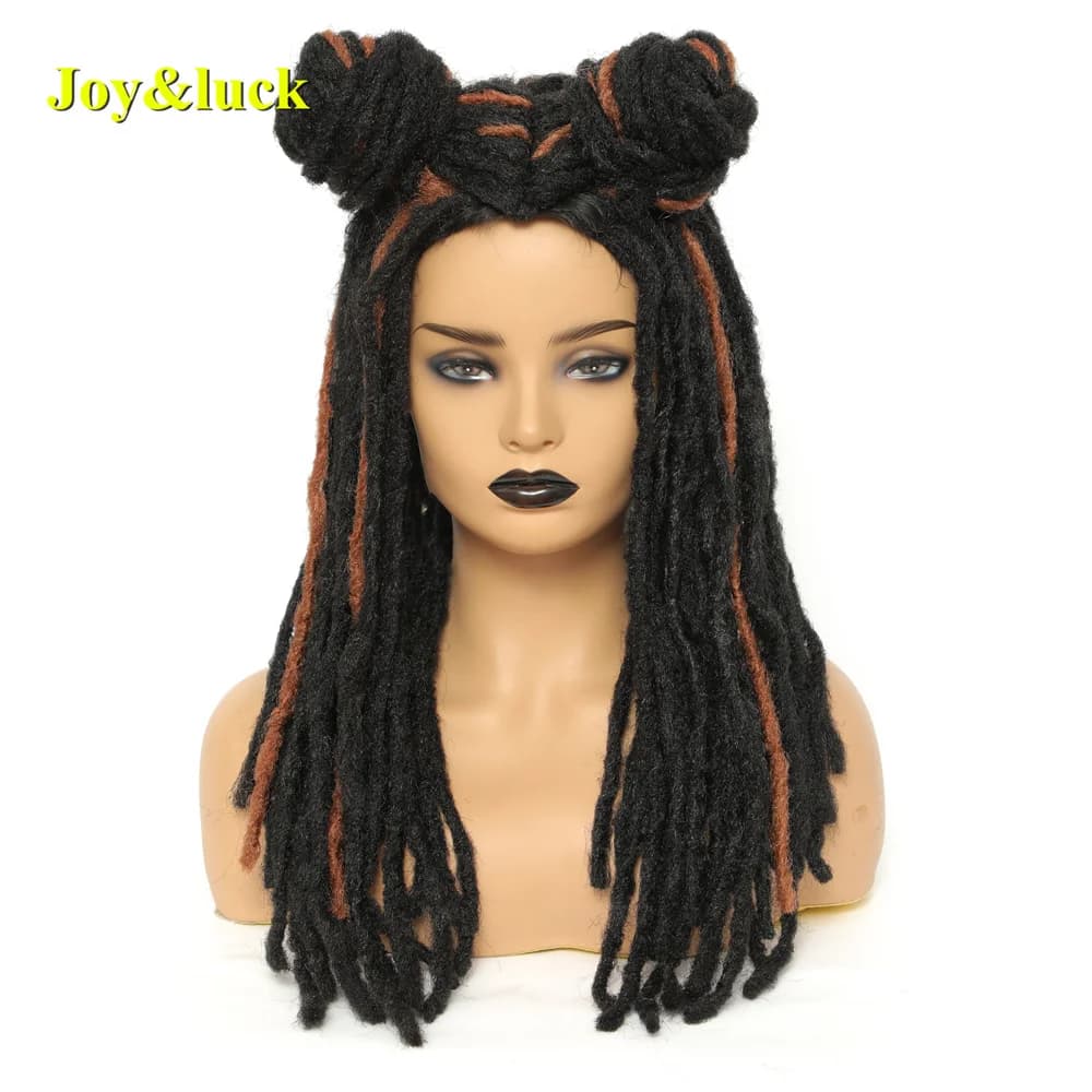 Perruque Dreadlock Longue pour Femme, Cheveux Tressés Synthétiques, Noir Mixte, Marron, Crochet, Partie Moyenne, Usage ix, 03/or