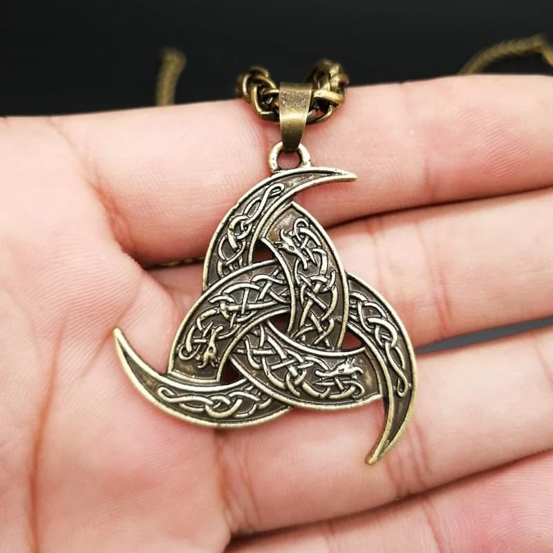 Collier avec pendentif en forme de Dragon pour hommes, style Viking, nordique, Triangle, Valknut, nouvelle mode, accessoires en métal rétro, bijoux de fête
