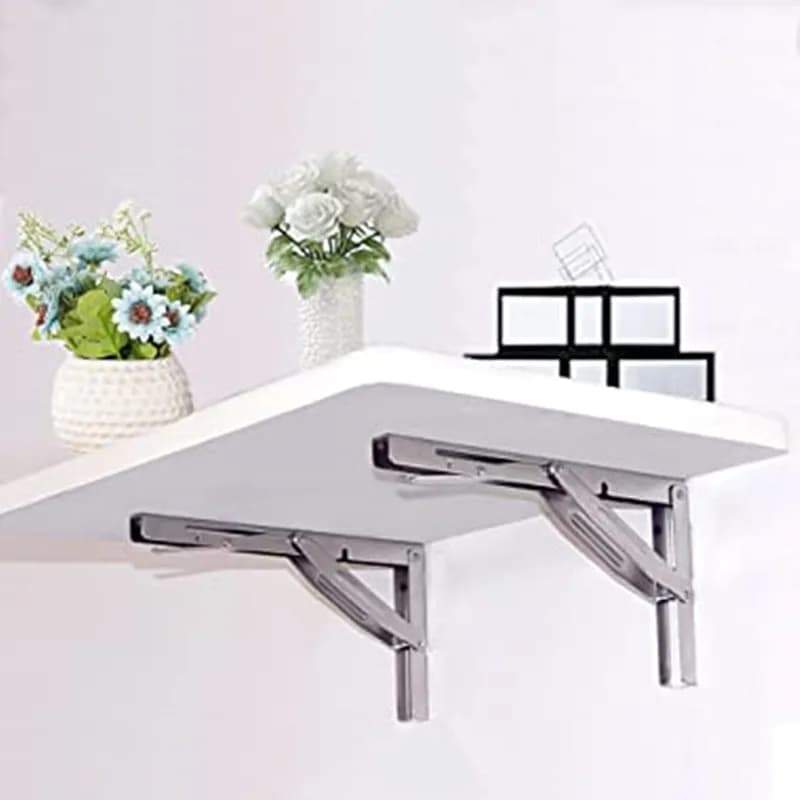 2 supports pliants robustes en acier inoxydable pour banc/table, gain de place à domicile. Max. Charge utile : 550 lb