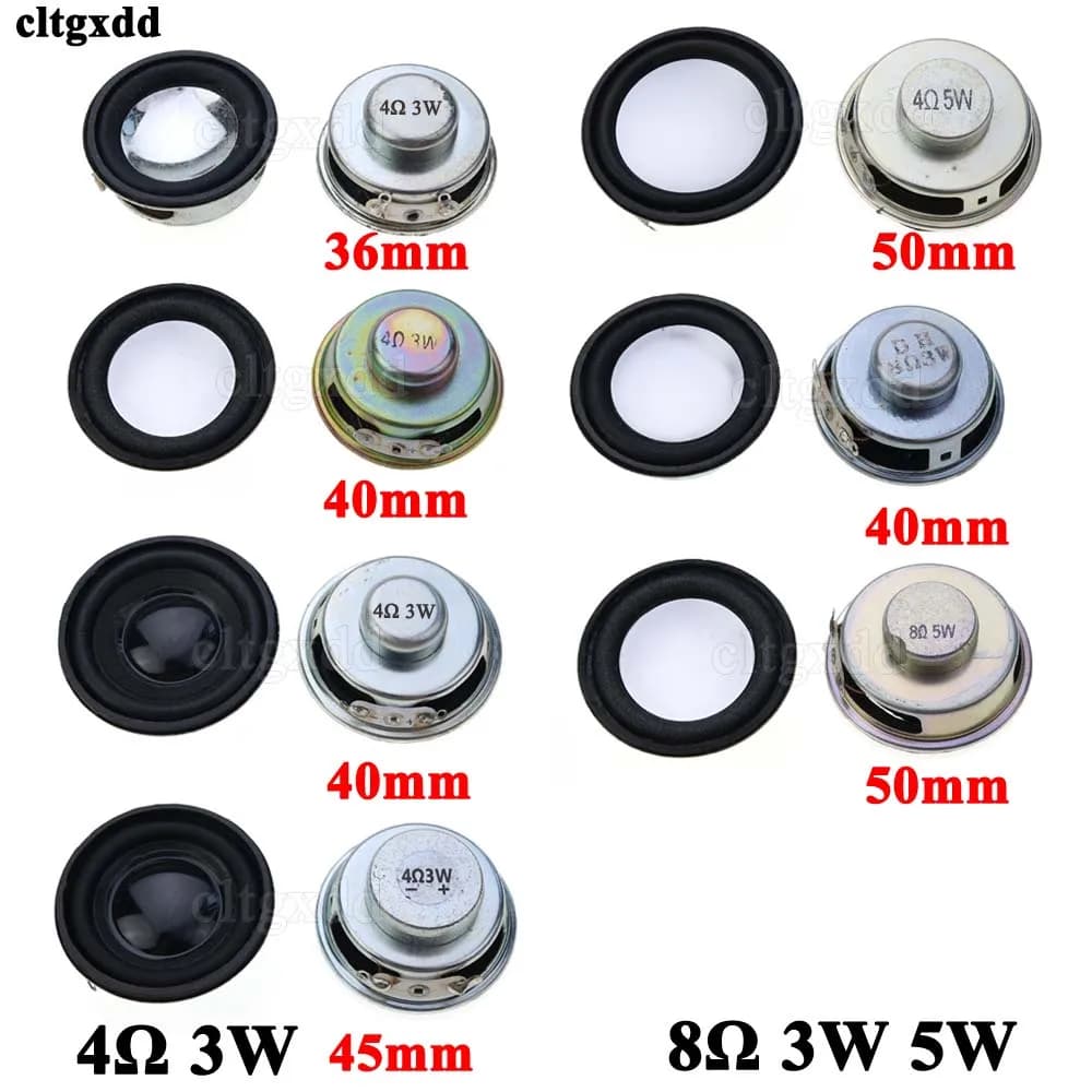 1 pièce Haut-parleur 3W 4R 5W 8R Diamètre 4CM 5CM 36mm 40mm 45mm Amplificateur avec joint en caoutchouc Trompette de sonorisation 4 Ohms 8 Ohms