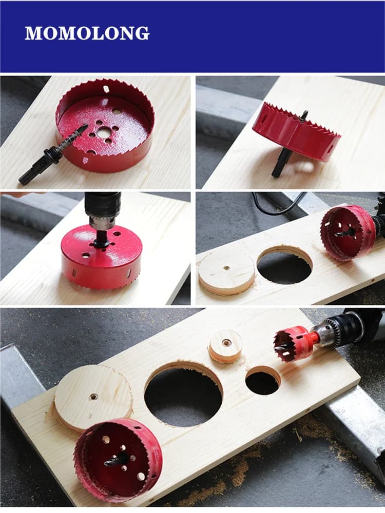 Scie cloche M42 en acier HSS, 16 à 200mm, bi-métal, outils de menuiserie pour le bois, l'acier et le fer