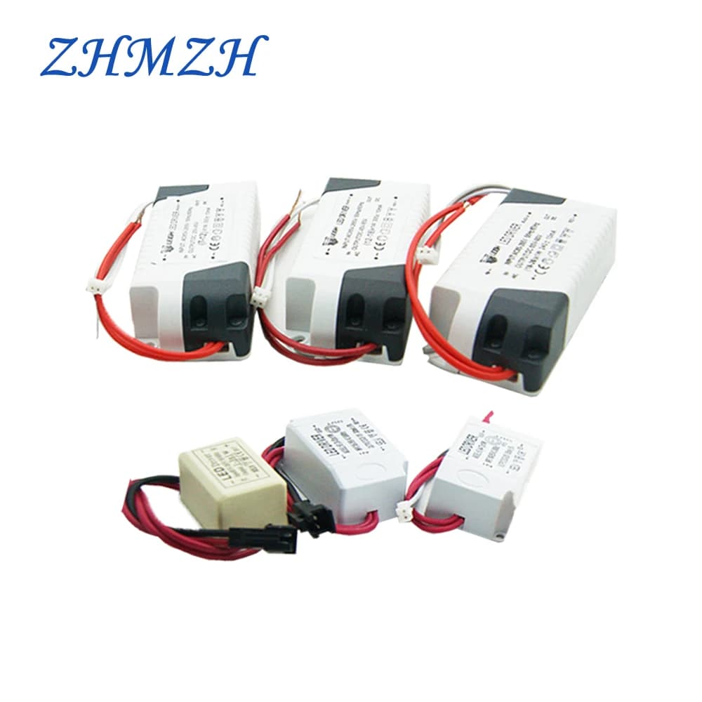 ZHMZH 220V LED Driver à Courant Constant 1-3W 4-7W 7-12W 12-18W 26-36W 37-50W Alimentation Externe 300mA pour Downlight LED