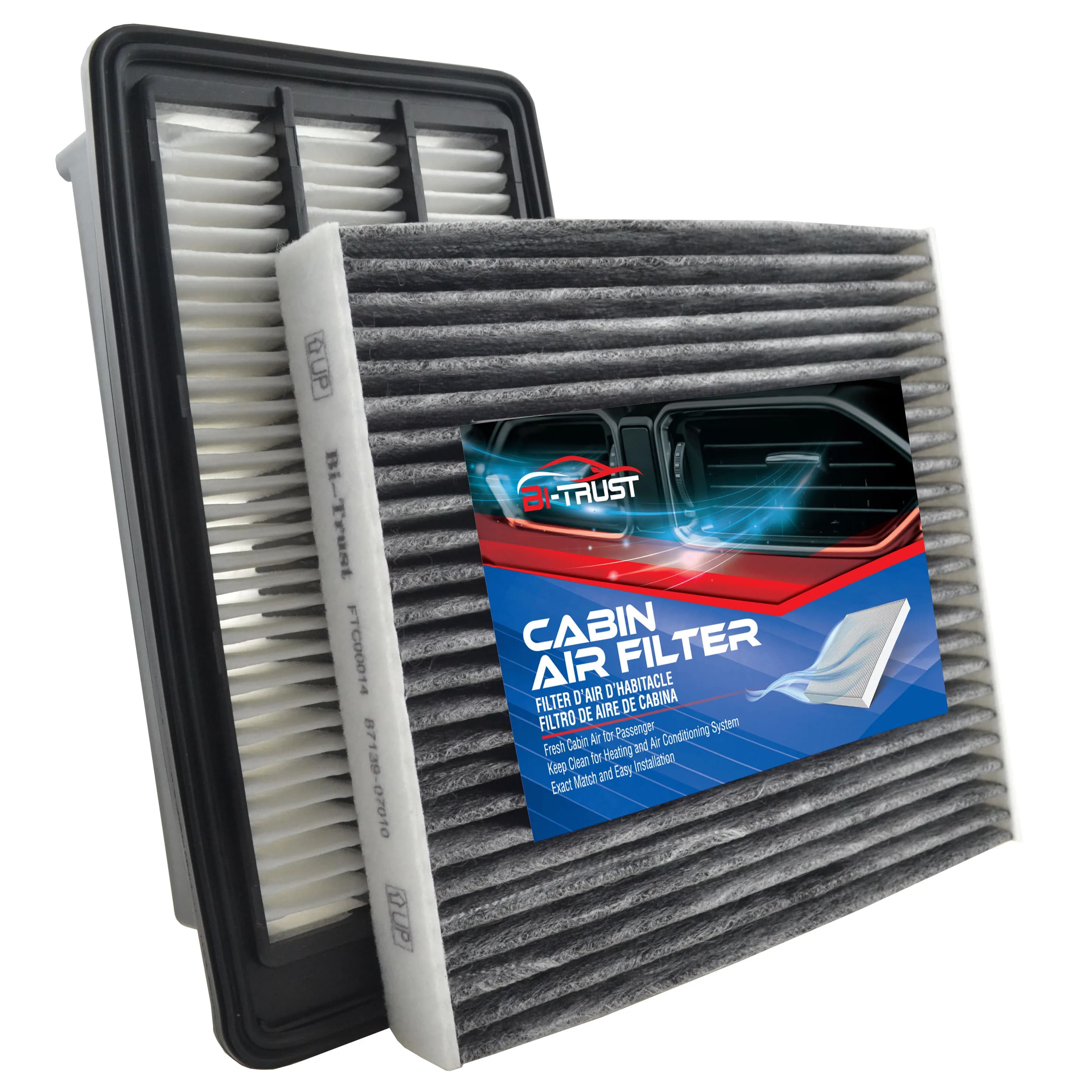 Bi-Trust Filtre à air moteur et cabine pour Honda Civic 16-20 Honda CR-V 17-20 1,5 L Turbo uniquement CA12050