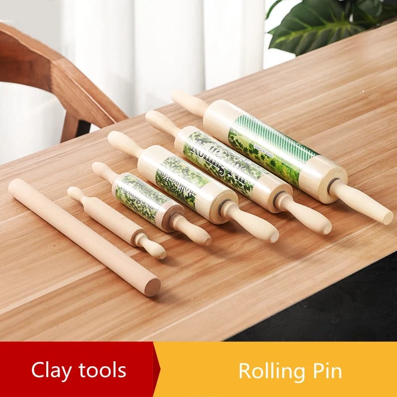 Outil de roulement en céramique en bois, rouleau à boue souple, rouleau à pâtisserie pour la formation de pièces de boue, outils de céramique de poterie, anciers irrigation