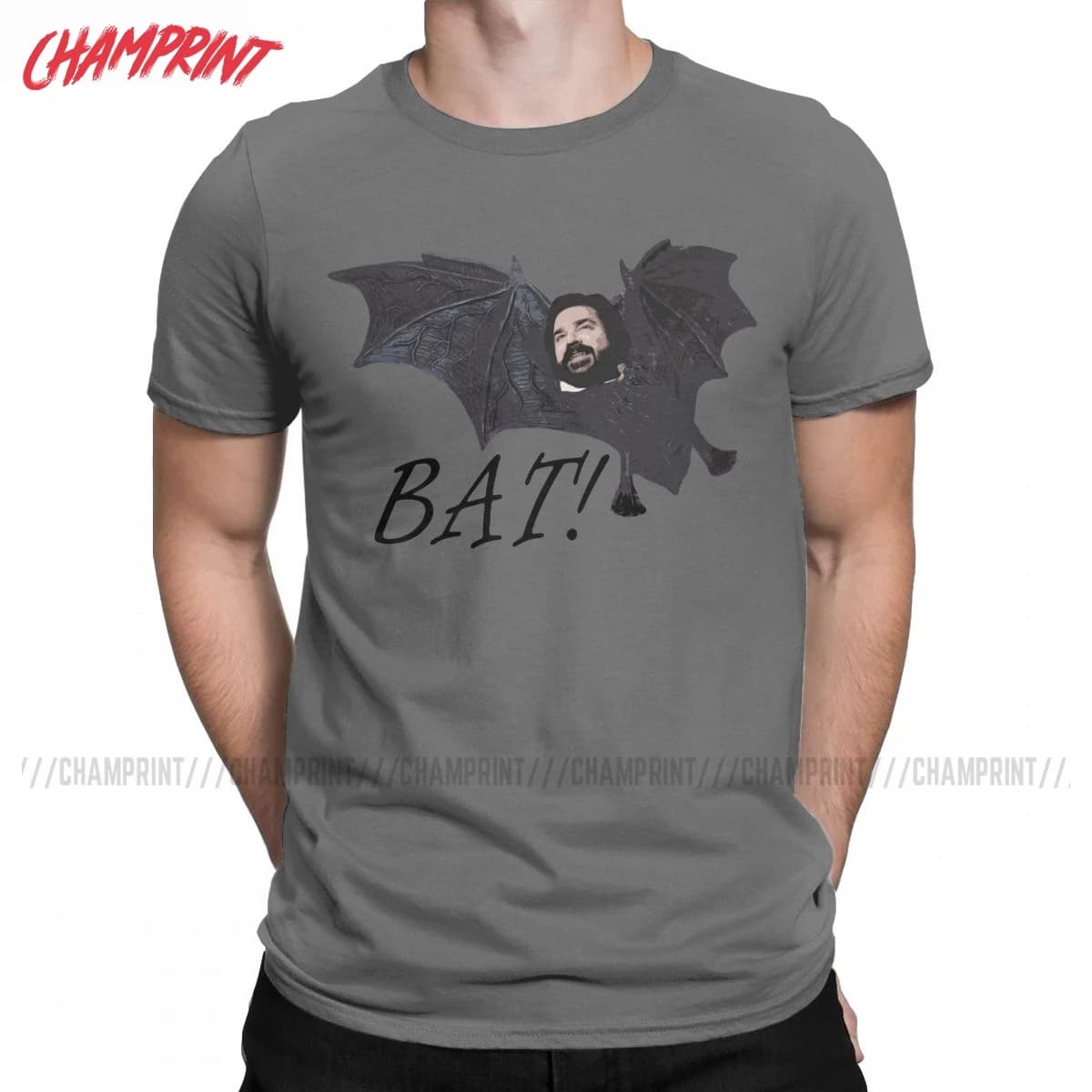 T-shirt manches courtes et col rond pour homme, en coton, grande taille, Cool, Bat, Jackie, Daytona, What We Do In The shadow
