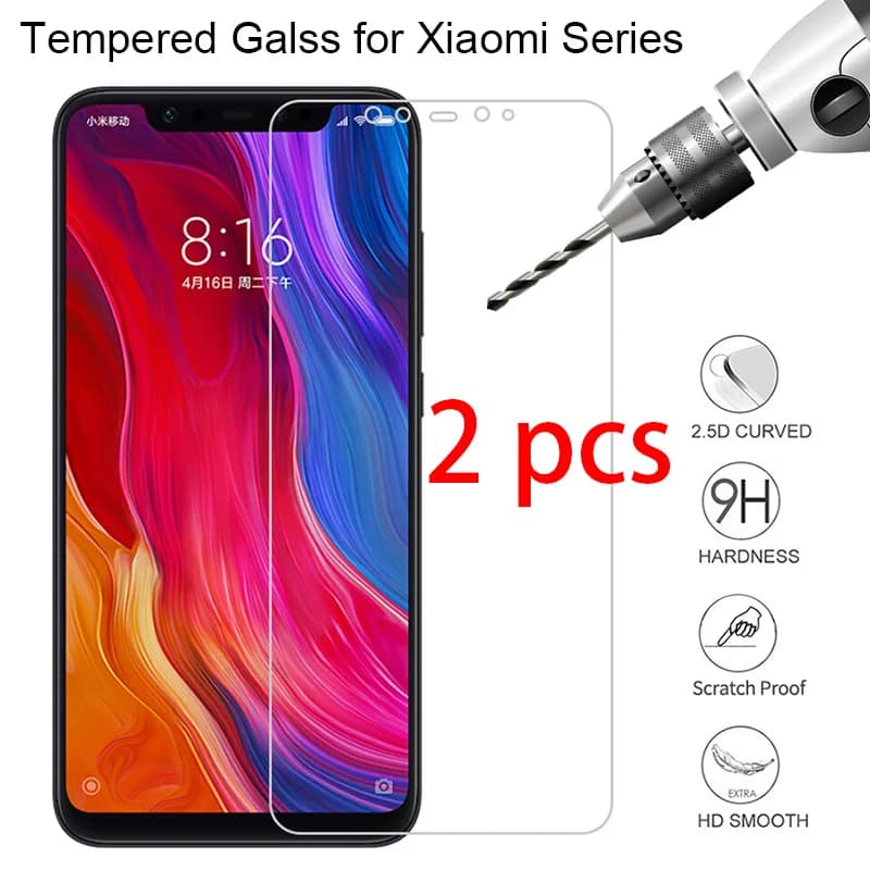 2 pièces! Protecteur d'écran pour Xiaomi, 9H HD, en verre trempé pour Mi Mix 3 2S 2 Max 3 2