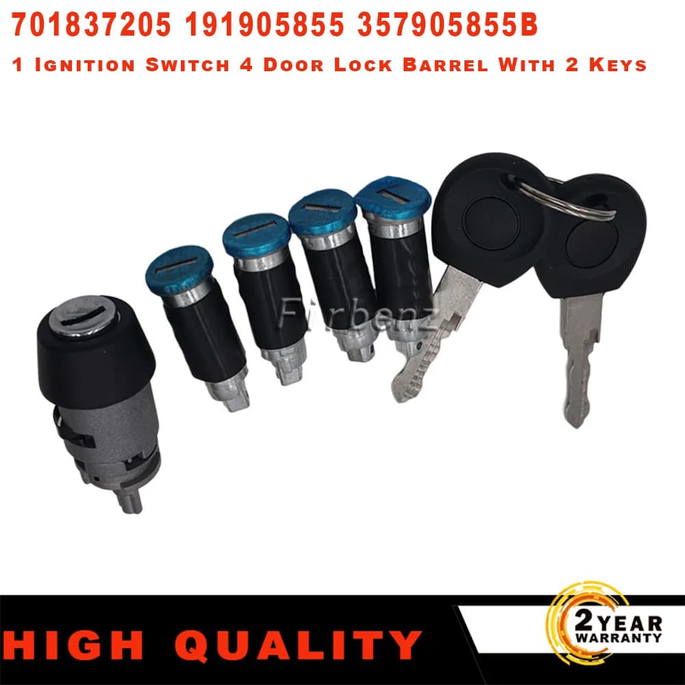 Pour VW Transporter T4 1990-2003, nouveau commutateur d'allumage et ensemble de serrures de porte avec 2 clés 701837205 357905855B, accessoires de voiture